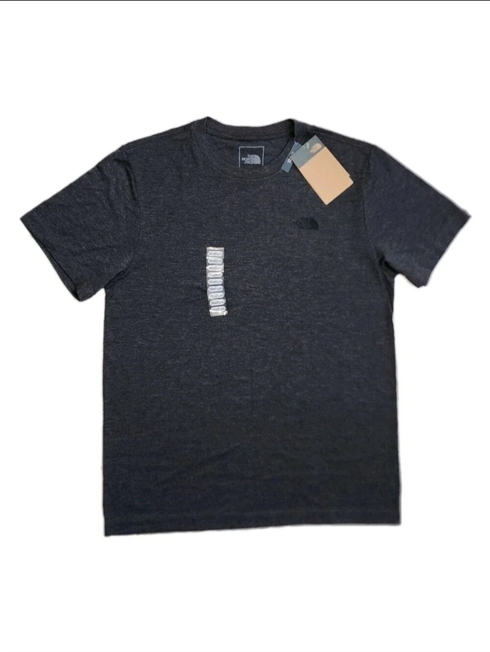 The North Face Men's Simple Logo Tri-Blend Tee T-Shirt Charcoal Grey Size M